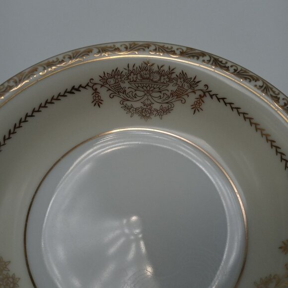 Noritake Bancroft Fruit Dessert Bowl Gold Flower Basket Japan Vintage - Picture 4 of 12